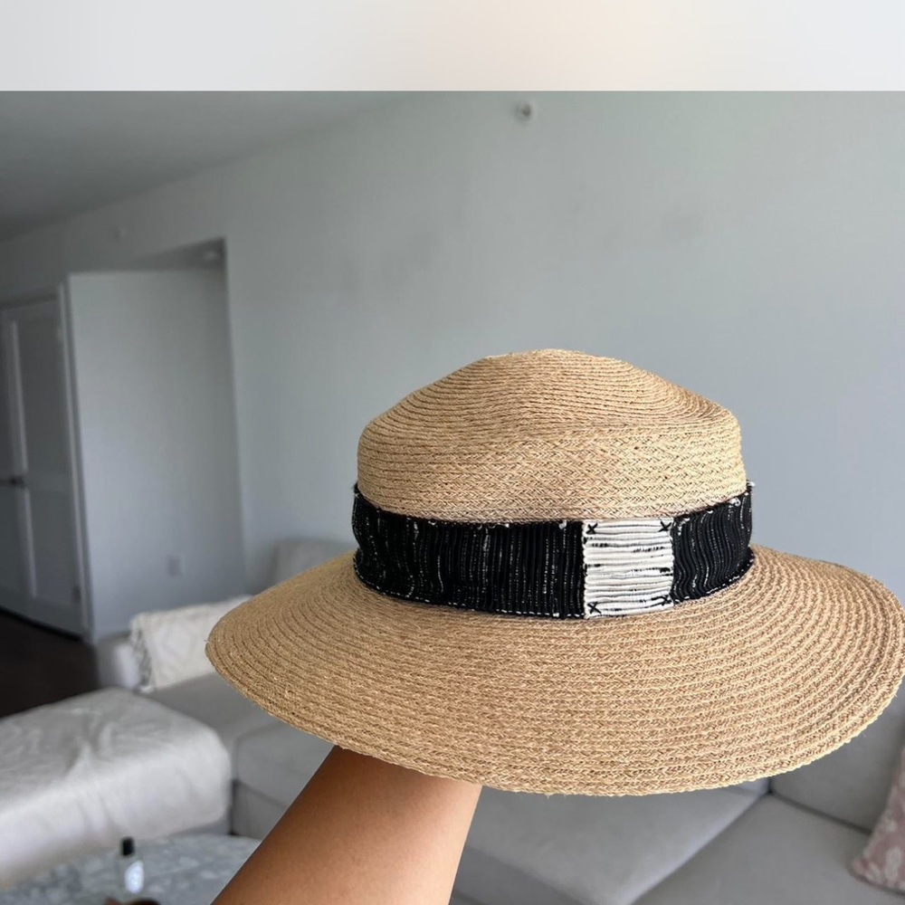 Eugenia Kim Elegant Tan and Black Women's Sun Hat